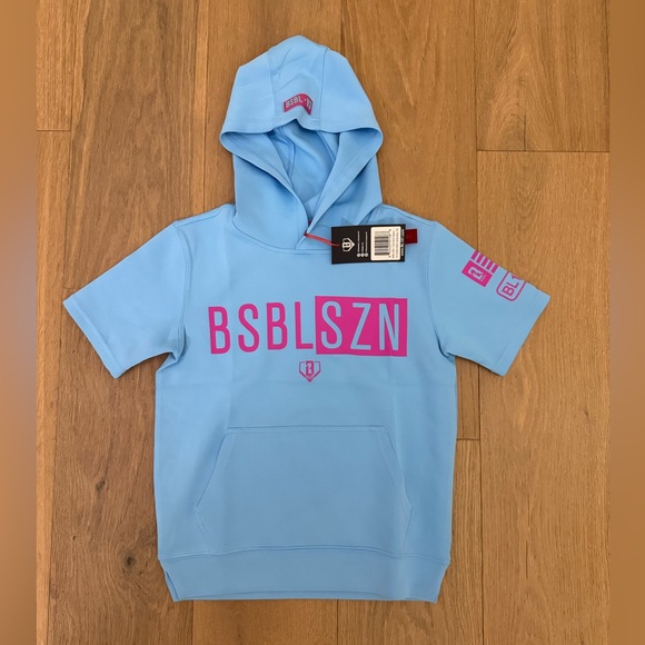 Baseball Lifestyle 101 Other - Baseball Lifestyle 101 - BSBL-SZN Short Sleeve Hoodie V3 -Size YS- NEW WITH TAGS